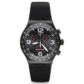 Reloj Swatch Black Is Back de caucho