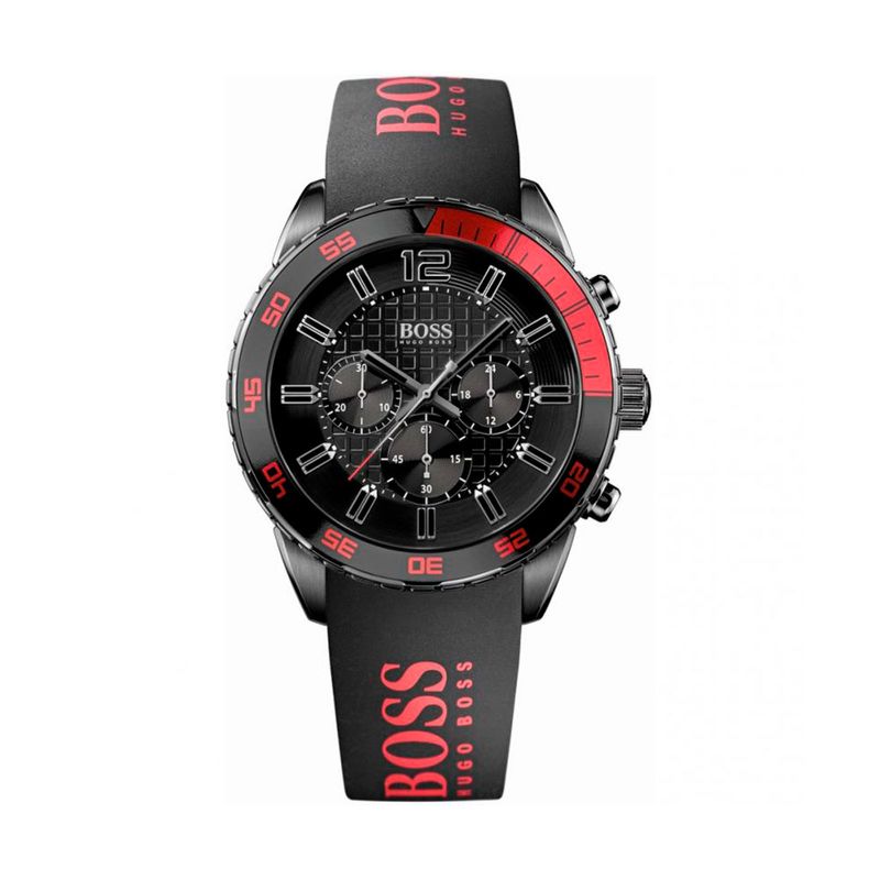 Red hugo 2025 boss watch