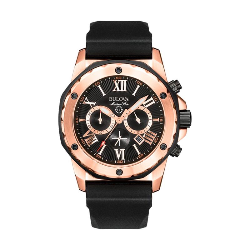 Bulova marine star watch black new arrivals