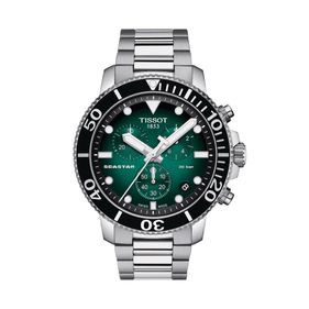 Reloj Tissot Seastar 1000 Quartz Chronograph para hombre de acero plateado 1204171109101