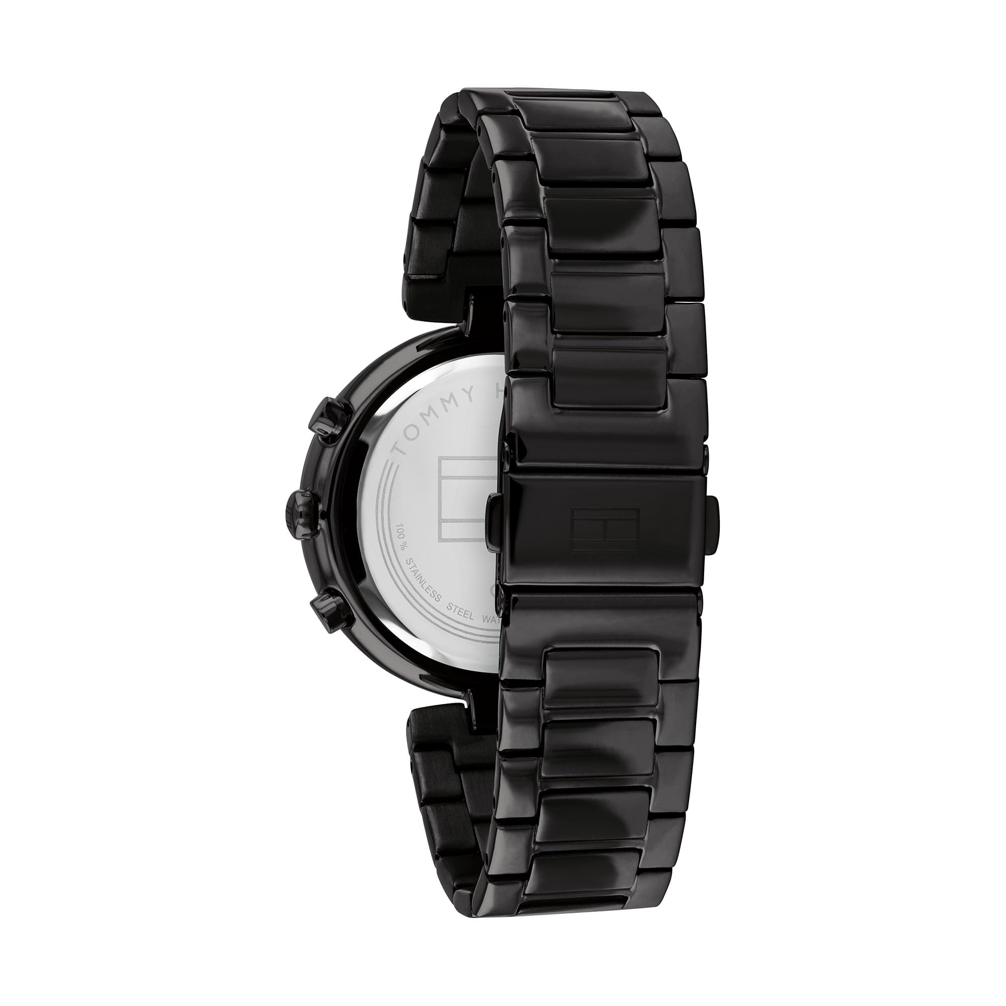 Tommy Hilfiger Reloj de cuarzo de acero inoxidable para mujer con correa de  cuero, negro, 0 (Modelo: 1782379), Negro, Reloj de cuarzo