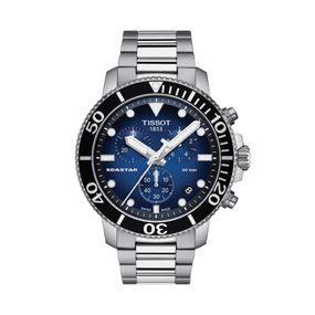 Reloj Tissot Seastar 1000 Chronograph para hombre de acero plateado 1204171104101