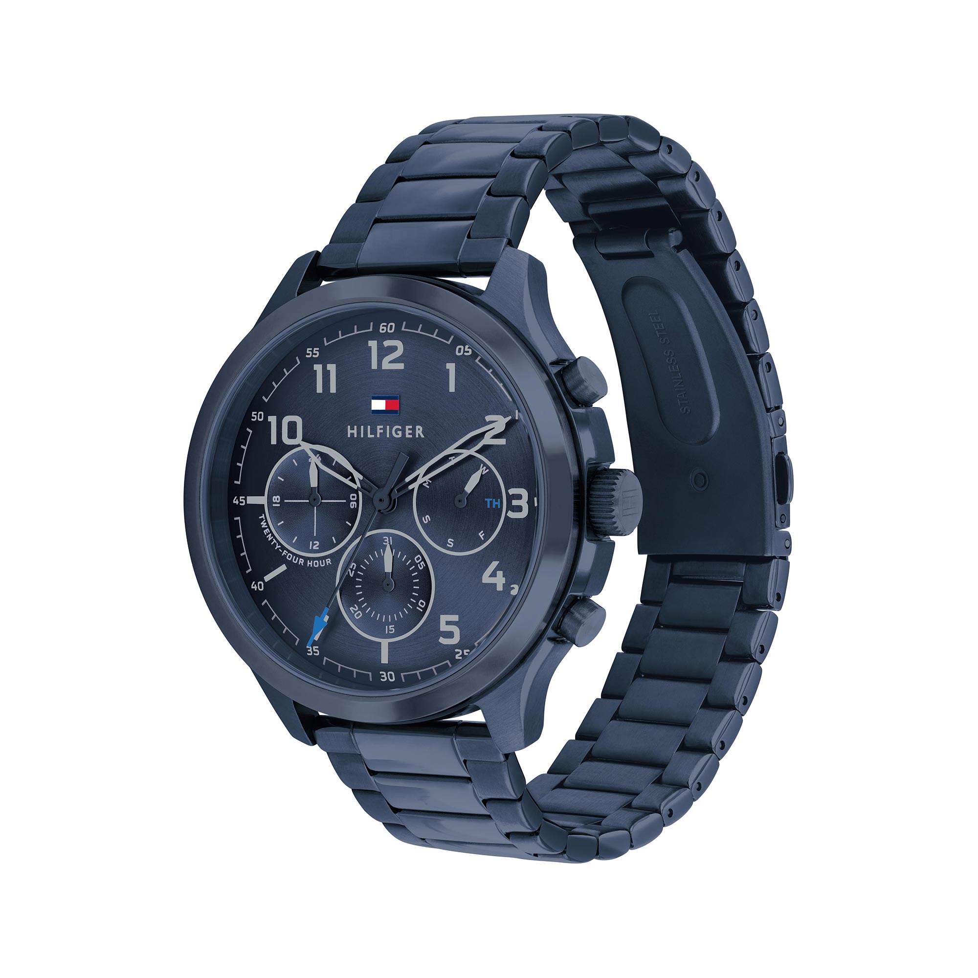 Reloj Tommy Hilfiger para hombre de acero azul 1791853 - Style Store