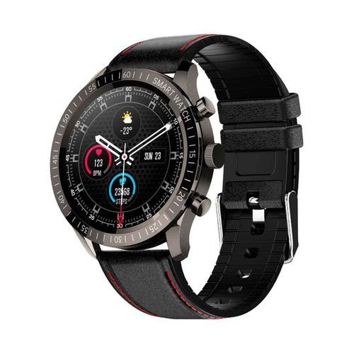 Smartwatch Colmi Sky 5 Plus con correa de cuero negro