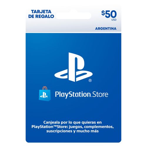 PlayStation Tarjeta PSN Gift Card $50 USD. Cuenta Argentina