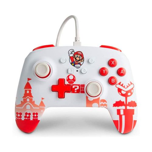 Joystick PowerA Mario Red/White con cable para Nintendo Switch