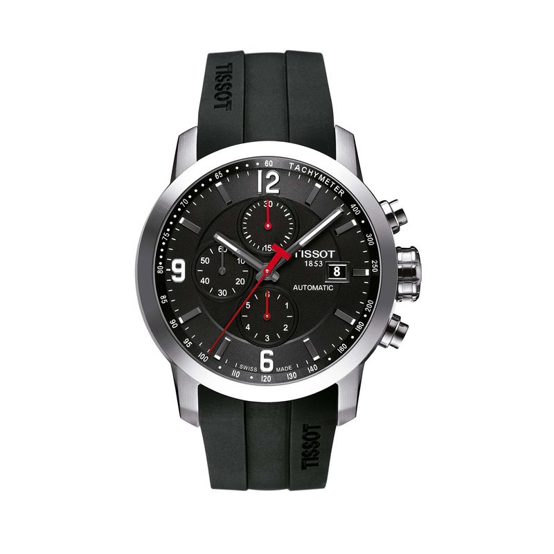 Reloj Tissot PRC 200 Automatic Chronograph para hombre de caucho negro 0554271705700