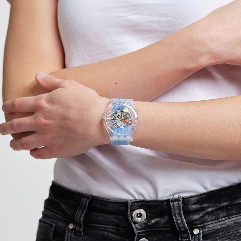 Reloj discount swatch transparente