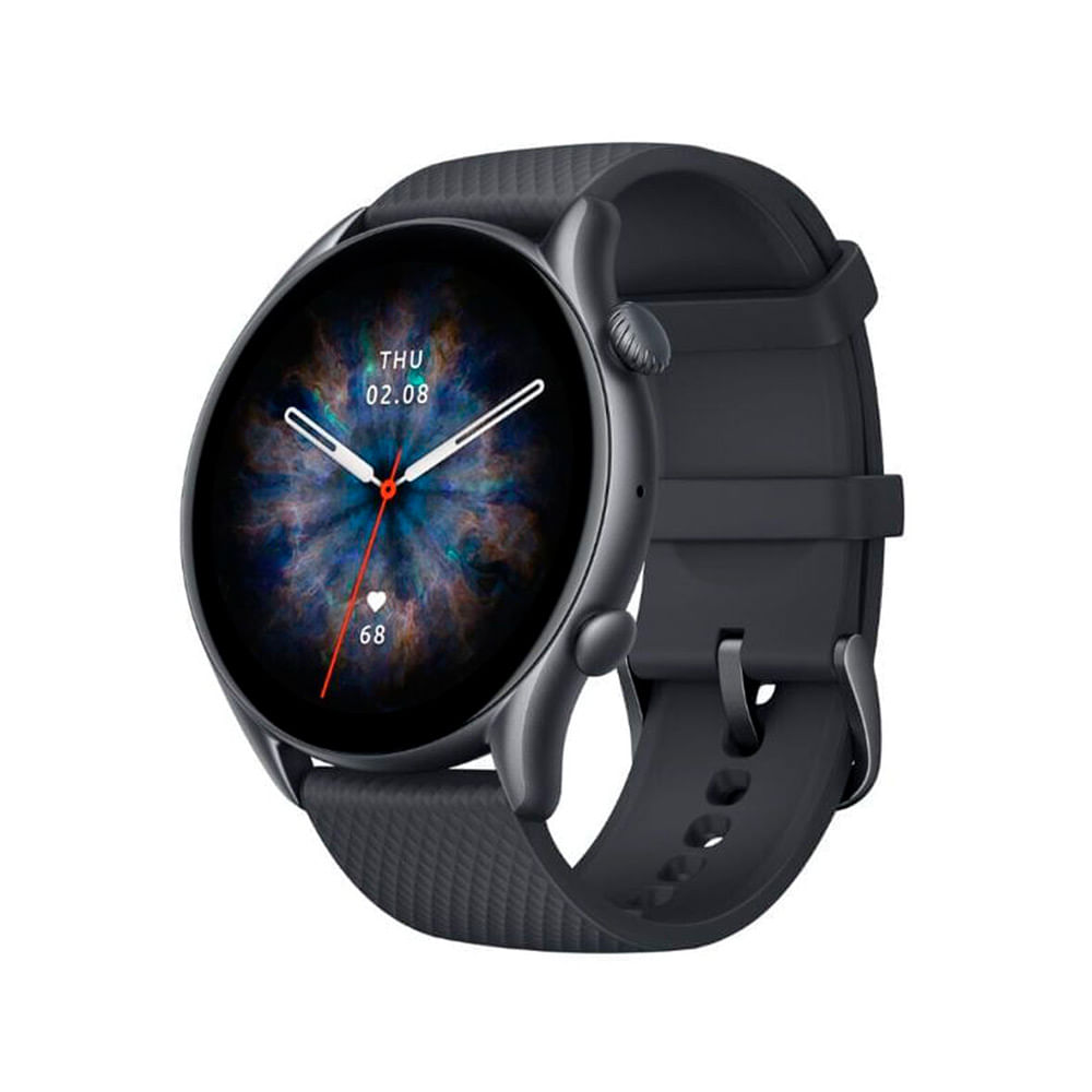  Paquete de Amazfit GTR 3 Pro Smart Watch negro + correas de  reloj Amazfit de cuero genuino color negro : Celulares y Accesorios