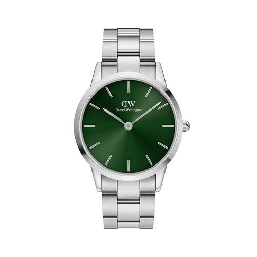 Reloj Daniel Wellington Iconic Link Emerald de acero plateado