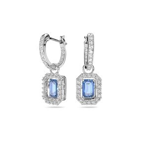 Pendientes Swarovski Millenia Talla octogonal Azul con Baño de rodio