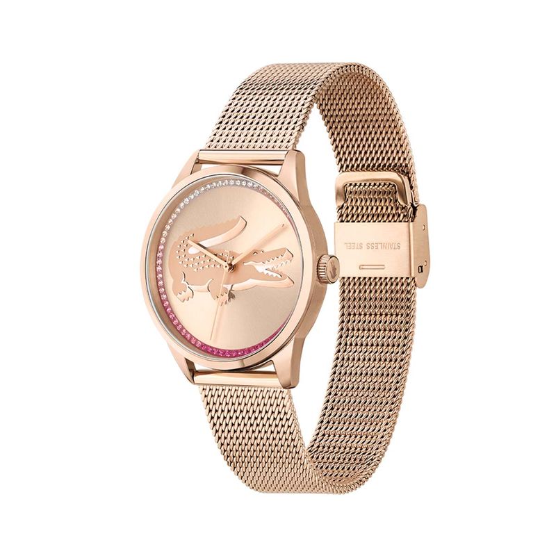 Reloj Lacoste Ladycroc para mujer de acero rose gold
