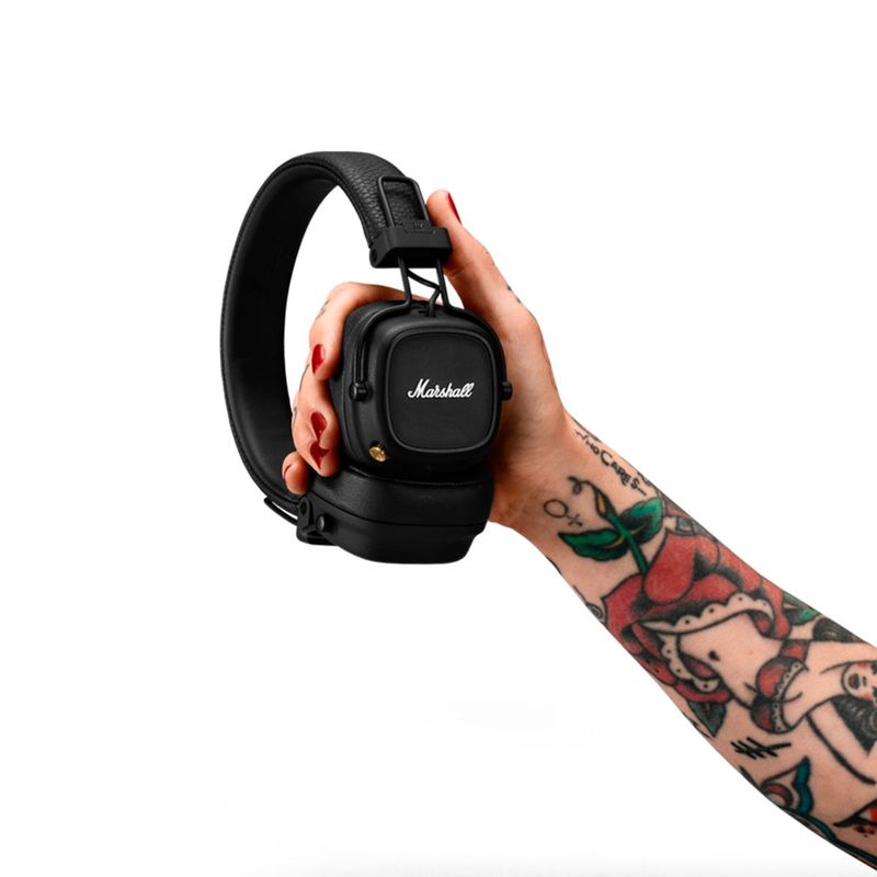 Marshall Major IV - Auriculares Bluetooth - 80 horas batería - Negro