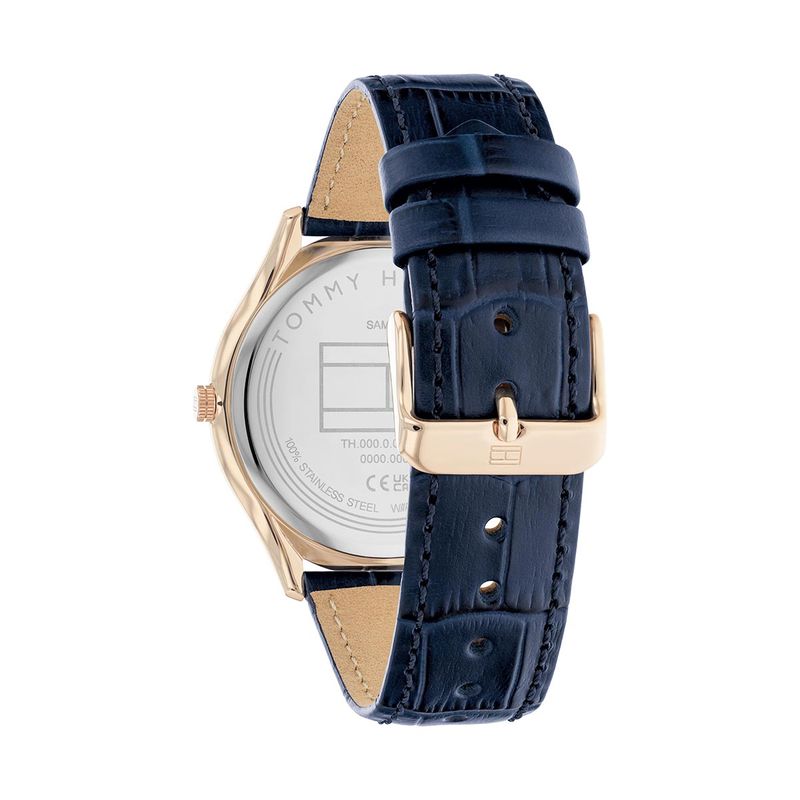 Tommy Hilfiger 1710484 Reloj de acero inoxidable y correa de cuero para  hombre Color: marrón, Marrón