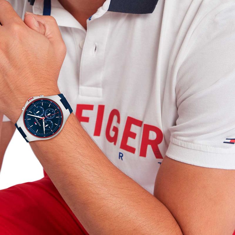  Tommy Hilfiger Reloj deportivo casual para hombre, Movimiento  de cuarzo, Resistente al agua