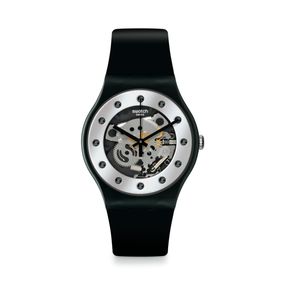 Reloj Swatch Silver Glam de silicona SO29B109