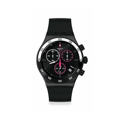 Reloj Swatch Magenta At Night de caucho YVB413