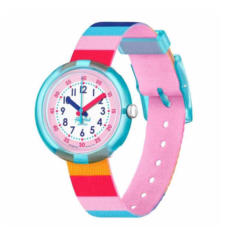 Reloj Flik Flak Stripy Pink para ni os de pl stico ZFPNP113