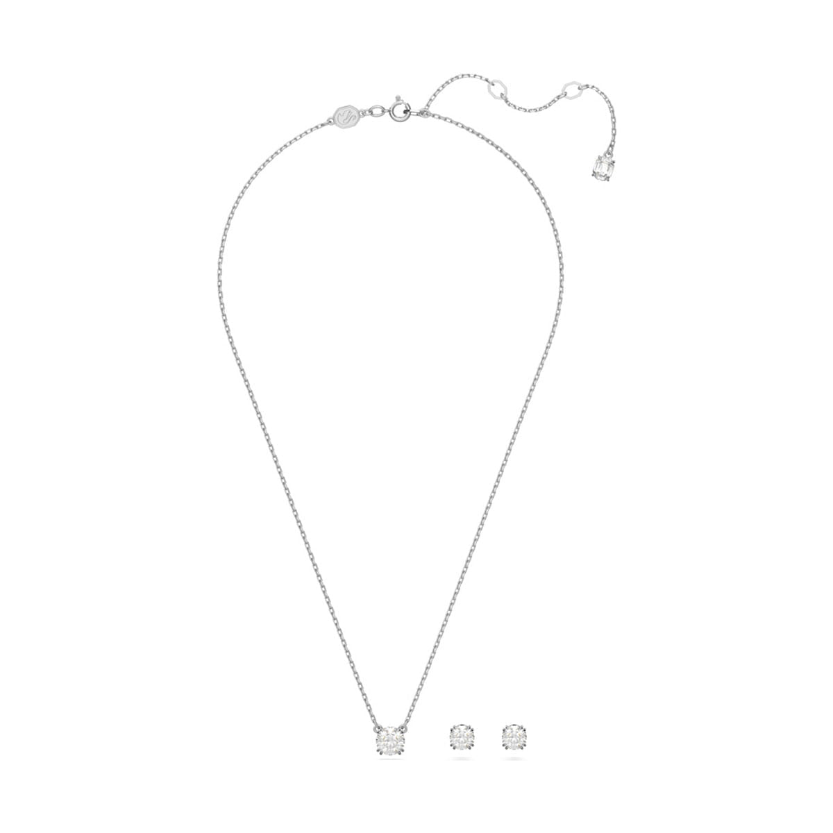 Set Swarovski Constella talla redonda Blanco con Baño de rodio