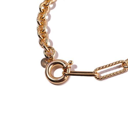 Pulsera Carmín Michele de Plata 925 con baño dorado