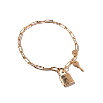 Pulsera Carmín Secreto de Plata 925 con Baño Dorado