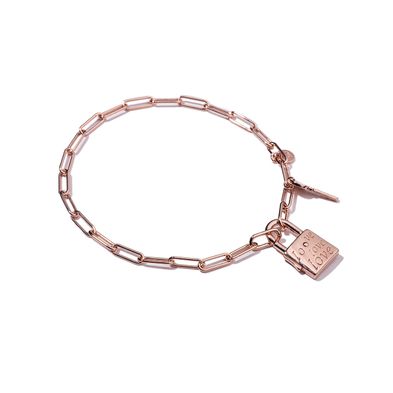 Pulsera Carmín Secreto de Plata 925 con Baño Rosé