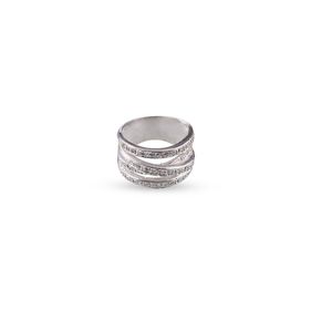 Anillo Carmín Hera de Plata 925 con piedras blancas