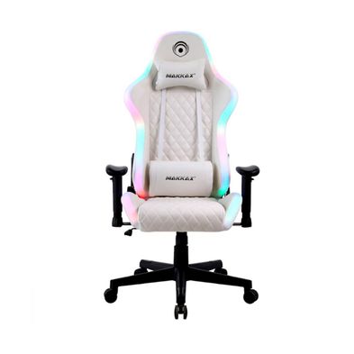 Silla Gamer Makkax White Snow Rgb2049d