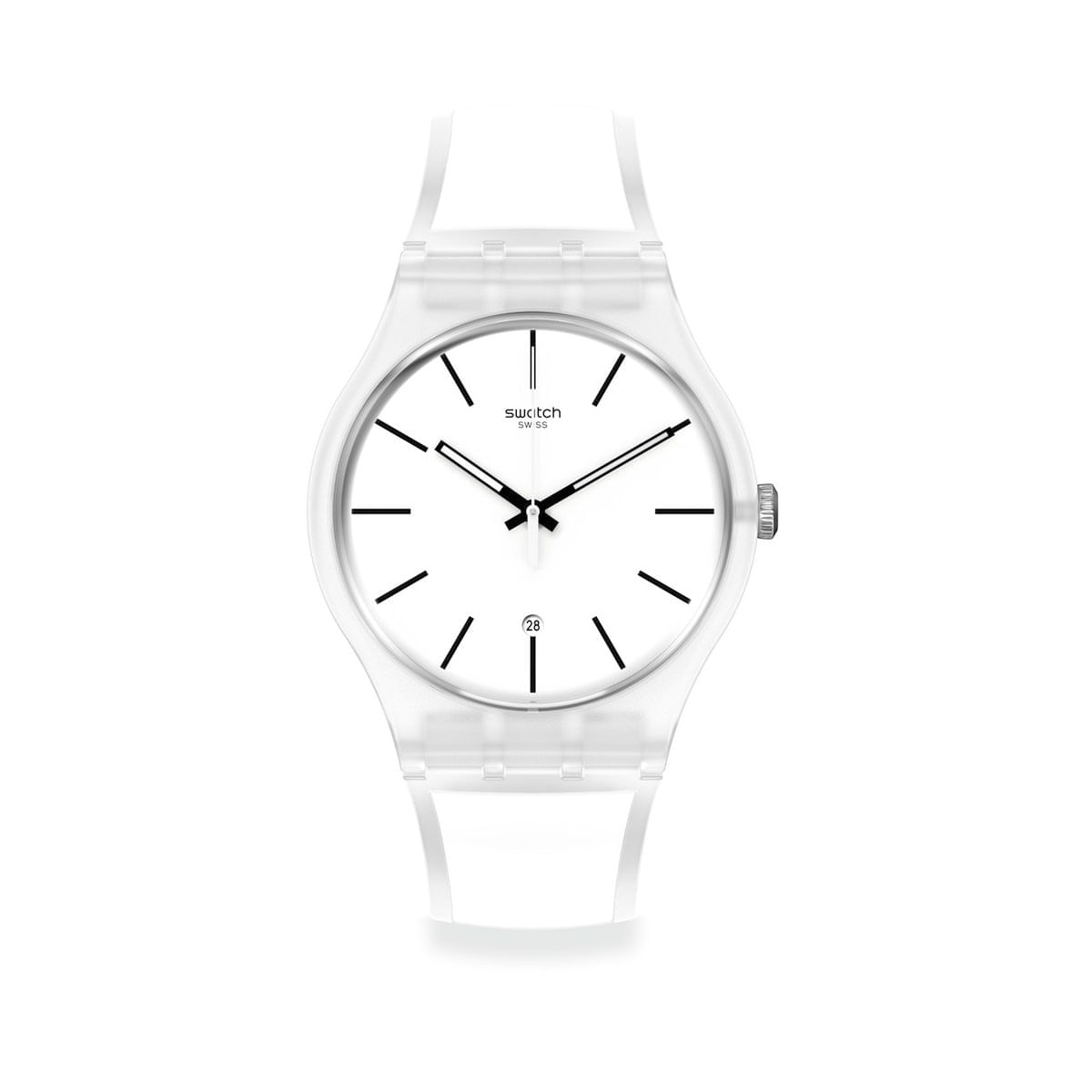 Reloj Swatch White Trip de silicona SO29K401 - Style Store