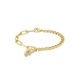 Pulsera Lacoste Crocodile de acero dorado 2040147