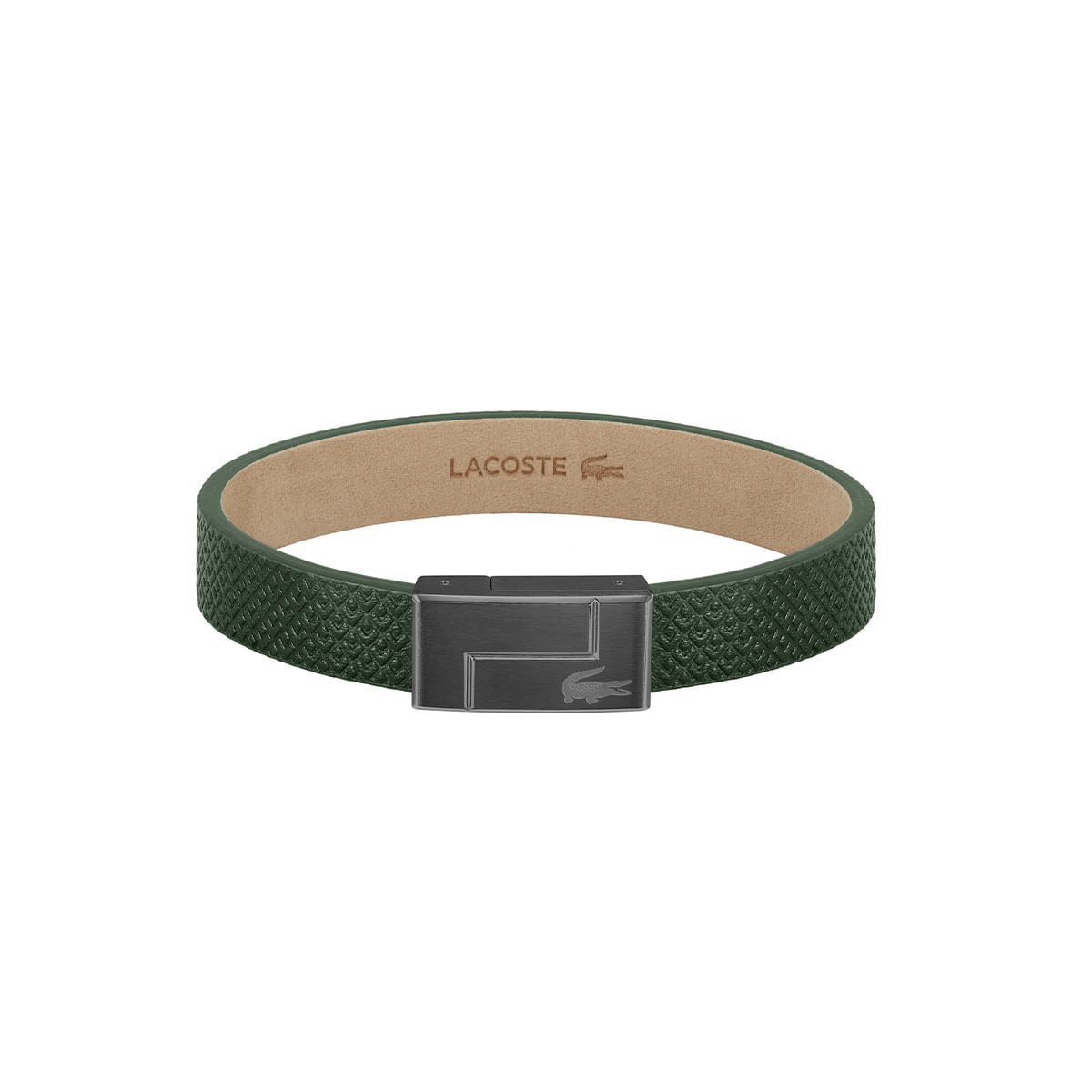 Pulsera Lacoste Monogram Leather de cuero 2040186S Style Store