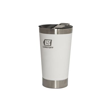 Vaso Cevercero Lusqtoff con Tapa 530ml Blanco