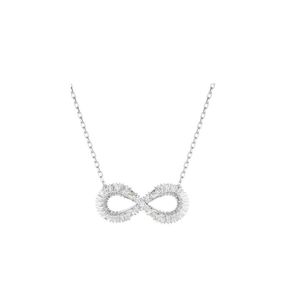 Colgante Swarovski Hyperbola, Infinity Blanco con baño de rodio