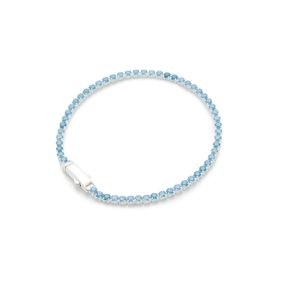 Pulsera Carmín Amy de Plata 925 con Zirconias Celestes