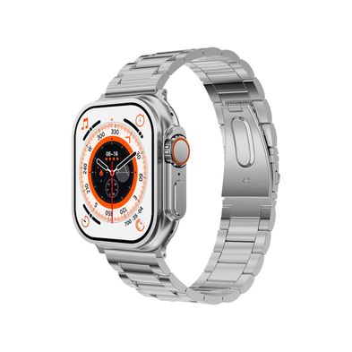 Smartwatch Laxasfit i9 Ultra Max Metal silver strap