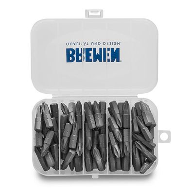 Puntas Bremen para Atornillador 100 unidades Phillips - Encastre 1/4"