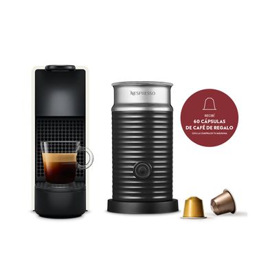 Cafetera Nespresso Essenza Mini C + Aeroccino Espumador Blanca