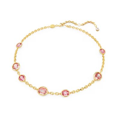 Collar Swarovski Imber Octogonal Rosa con baño tono oro