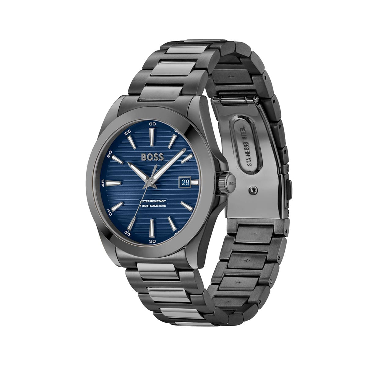 Reloj Boss Strike para hombre de acero 1514175