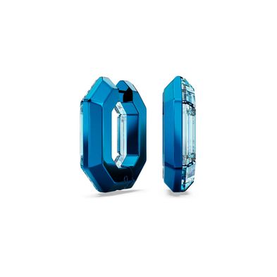 Pendientes de aro Swarovski Lucent Forma octagonal Pequeños Azul