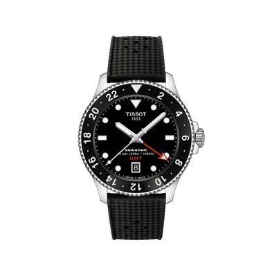 Reloj Tissot Seastar 1000 Quartz GMT para hombre de silicona 1208521705100