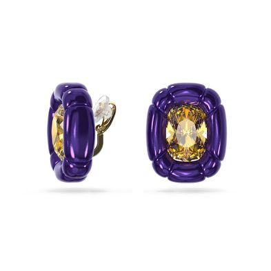 Aros Swarovski Clip Dulcis Cristales De Talla Cushion