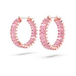 Pendientes-de-aro-Matrix-Talla-baguette-Rosas-Baño-tono-oro-rosa