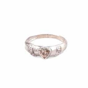 Anillo Carmín de Plata 925 Eternity Love con Cristal Ambar