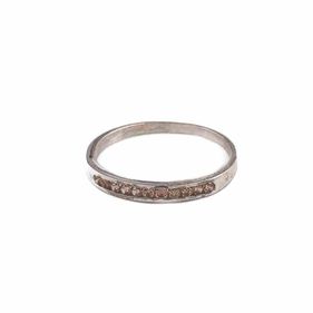 Anillo Carmín de Plata 925 Croma con Cristal Ambar