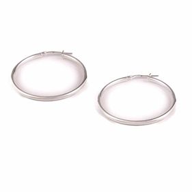 Aros Carmín Argollas de Plata