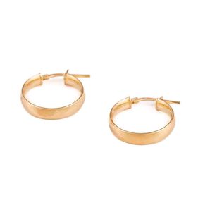 Aros Argollas Carmín de Plata con Baño Dorado