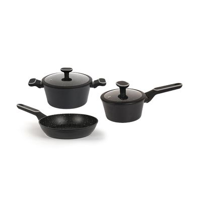 Set de Batería Carol 3 Piezas Antiadherente Negro