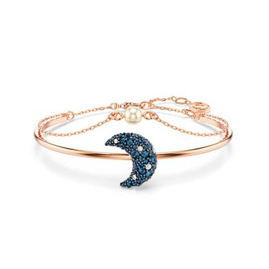 Brazalete Swarovski Sublima, Luna, Multicolor, Recubrimiento Tono Oro Rosa