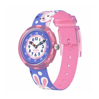 Reloj Flik Flak Peek-A-Bunny de Plástico Ecológico